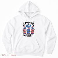 Getting Star Spangled Hammered Funny 4th Of July Patriotic Meaningful Gift Hoodie thumb 0