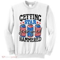 Getting Star Spangled Hammered Funny 4th Of July Patriotic Meaningful Gift Sweatshirt thumb 0