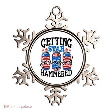 Getting Star Spangled Hammered Funny 4th Of July Patriotic Meaningful Gift Ornament