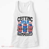 Getting Star Spangled Hammered Funny 4th Of July Patriotic Meaningful Gift Women's Tank Top thumb 0