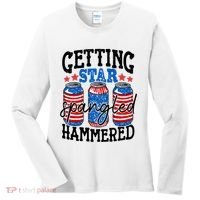 Getting Star Spangled Hammered Funny 4th Of July Patriotic Meaningful Gift Women's Long Sleeve Shirt thumb 0