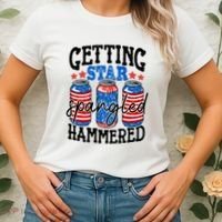 Getting Star Spangled Hammered Funny 4th Of July Patriotic Meaningful Gift Women's T-Shirt thumb 2