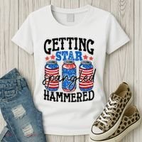 Getting Star Spangled Hammered Funny 4th Of July Patriotic Meaningful Gift Women's T-Shirt thumb 3