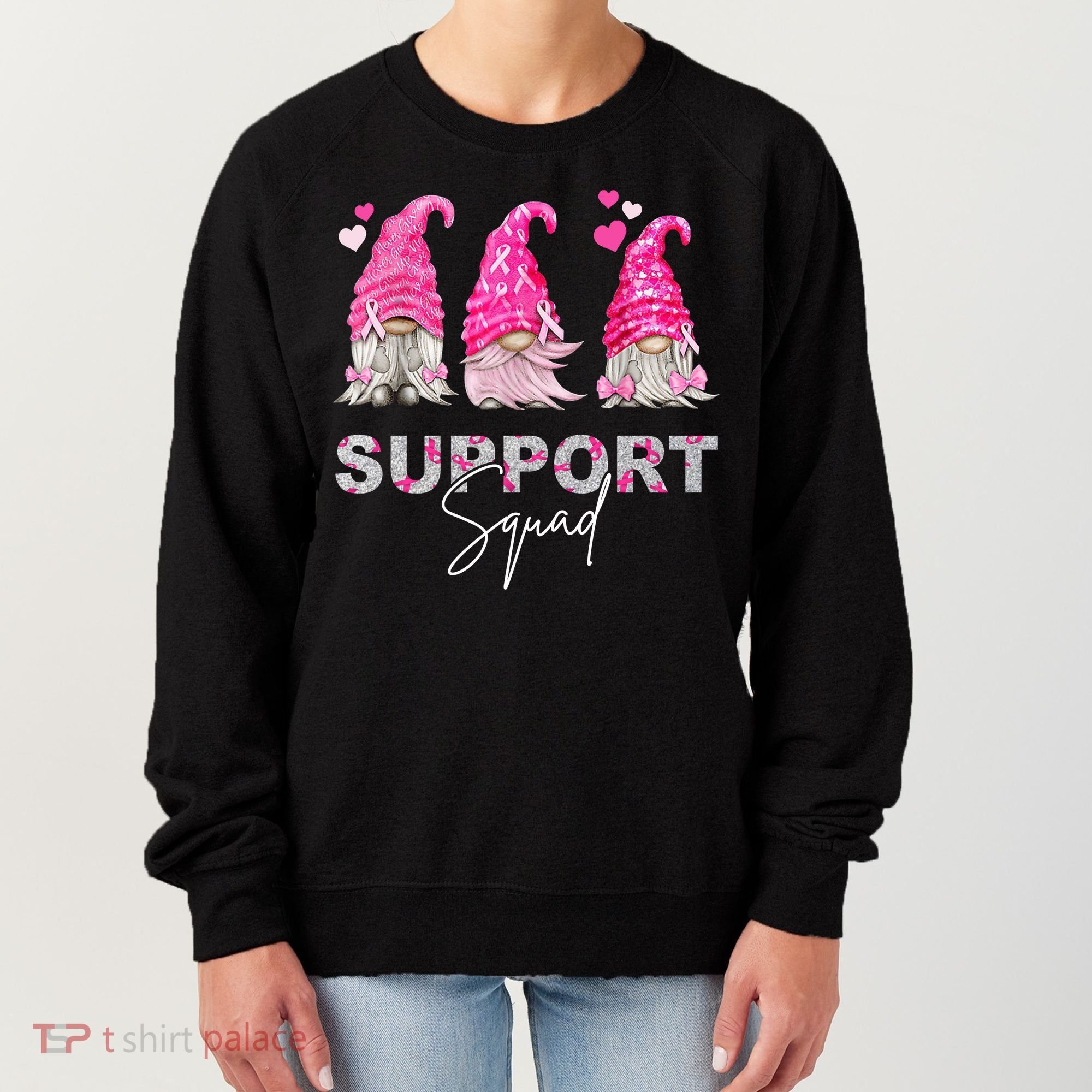 Gnome Support Squad Breast Cancer Women's Sweatshirt