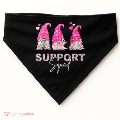 Gnome Support Squad Breast Cancer USA-Made Doggie Bandana