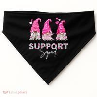Gnome Support Squad Breast Cancer USA-Made Doggie Bandana thumb 0