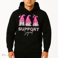 Gnome Support Squad Breast Cancer Hoodie thumb 2
