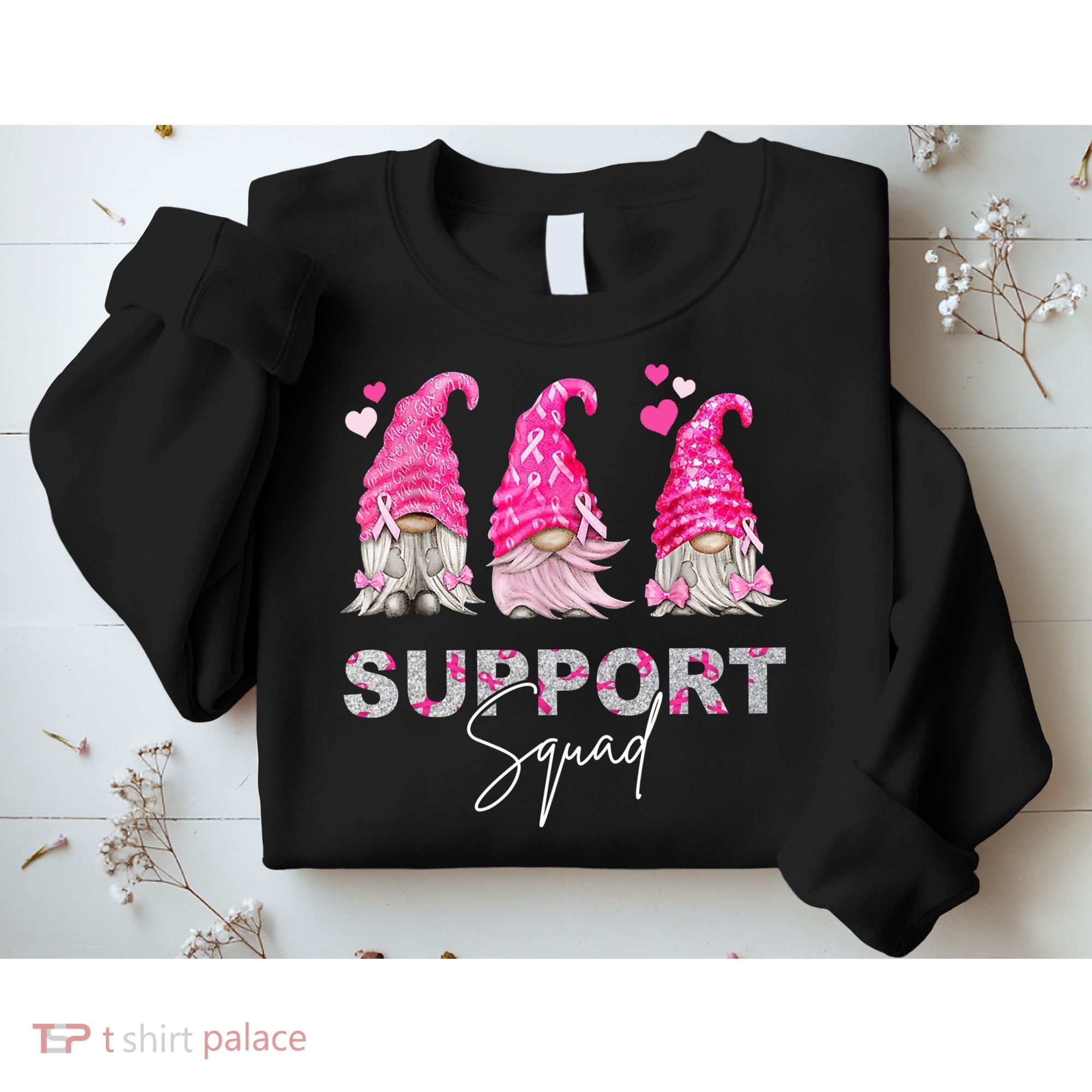 Gnome Support Squad Breast Cancer Sweatshirt
