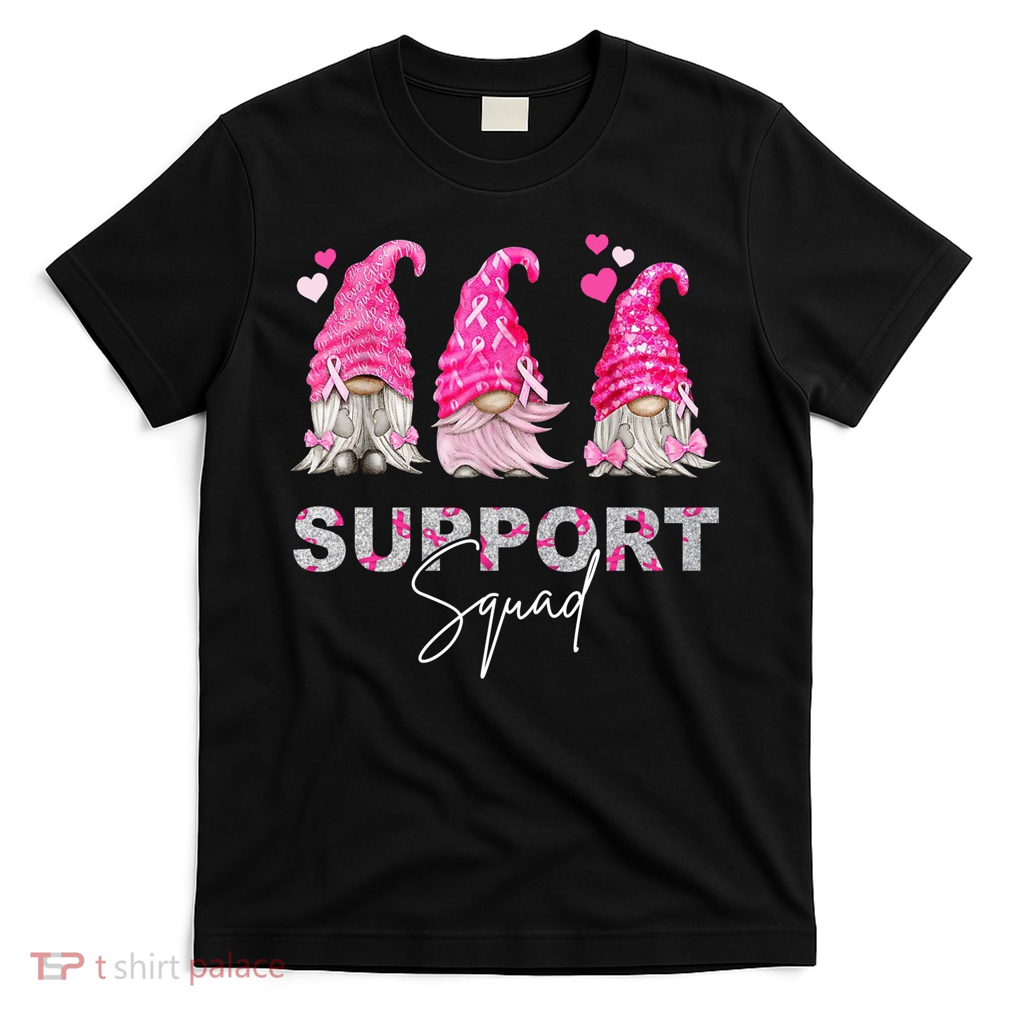 Gnome Support Squad Breast Cancer T-Shirt