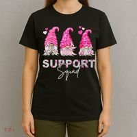 Gnome Support Squad Breast Cancer T-Shirt thumb 4