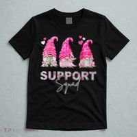 Gnome Support Squad Breast Cancer T-Shirt thumb 5
