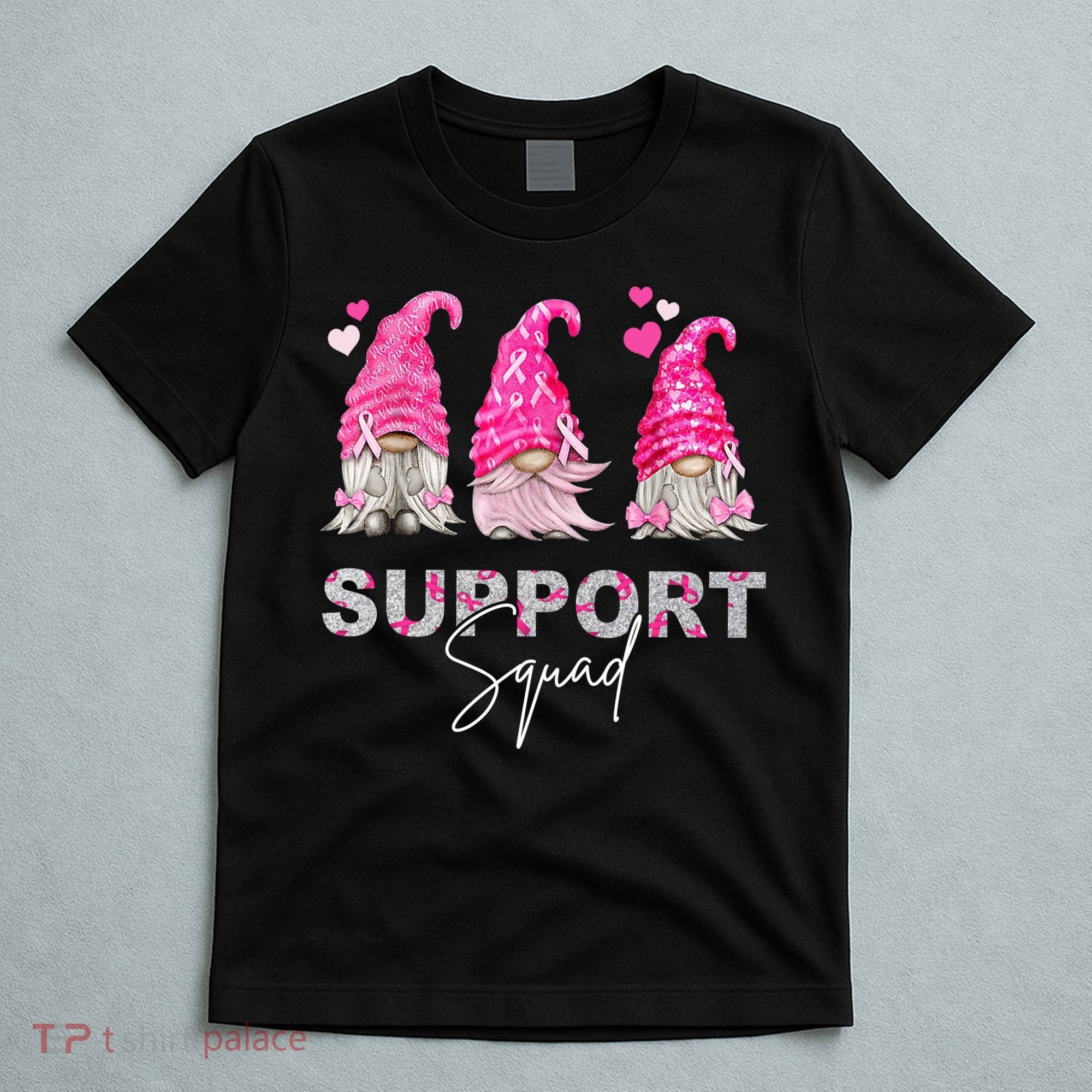 Gnome Support Squad Breast Cancer T-Shirt