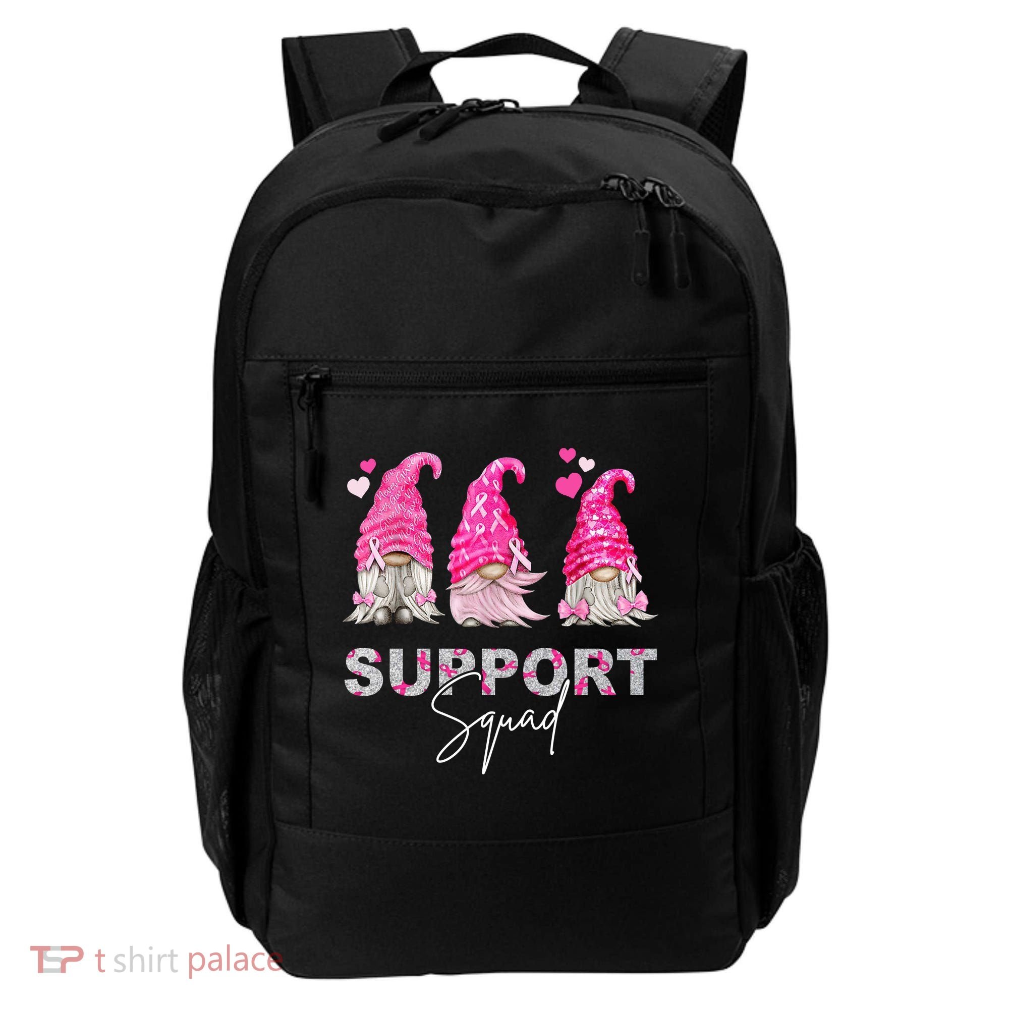 Gnome Support Squad Breast Cancer Backpack
