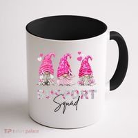 Gnome Support Squad Breast Cancer Coffee Mug thumb 1