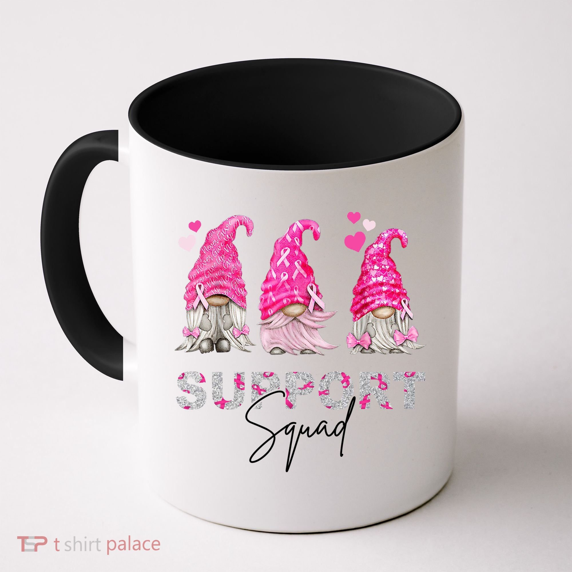 Gnome Support Squad Breast Cancer Coffee Mug
