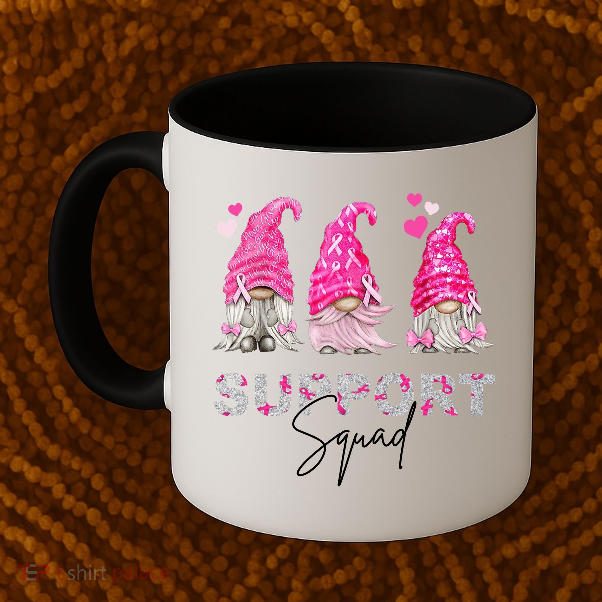 Gnome Support Squad Breast Cancer Coffee Mug