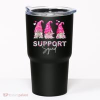 Gnome Support Squad Breast Cancer Tumbler thumb 0