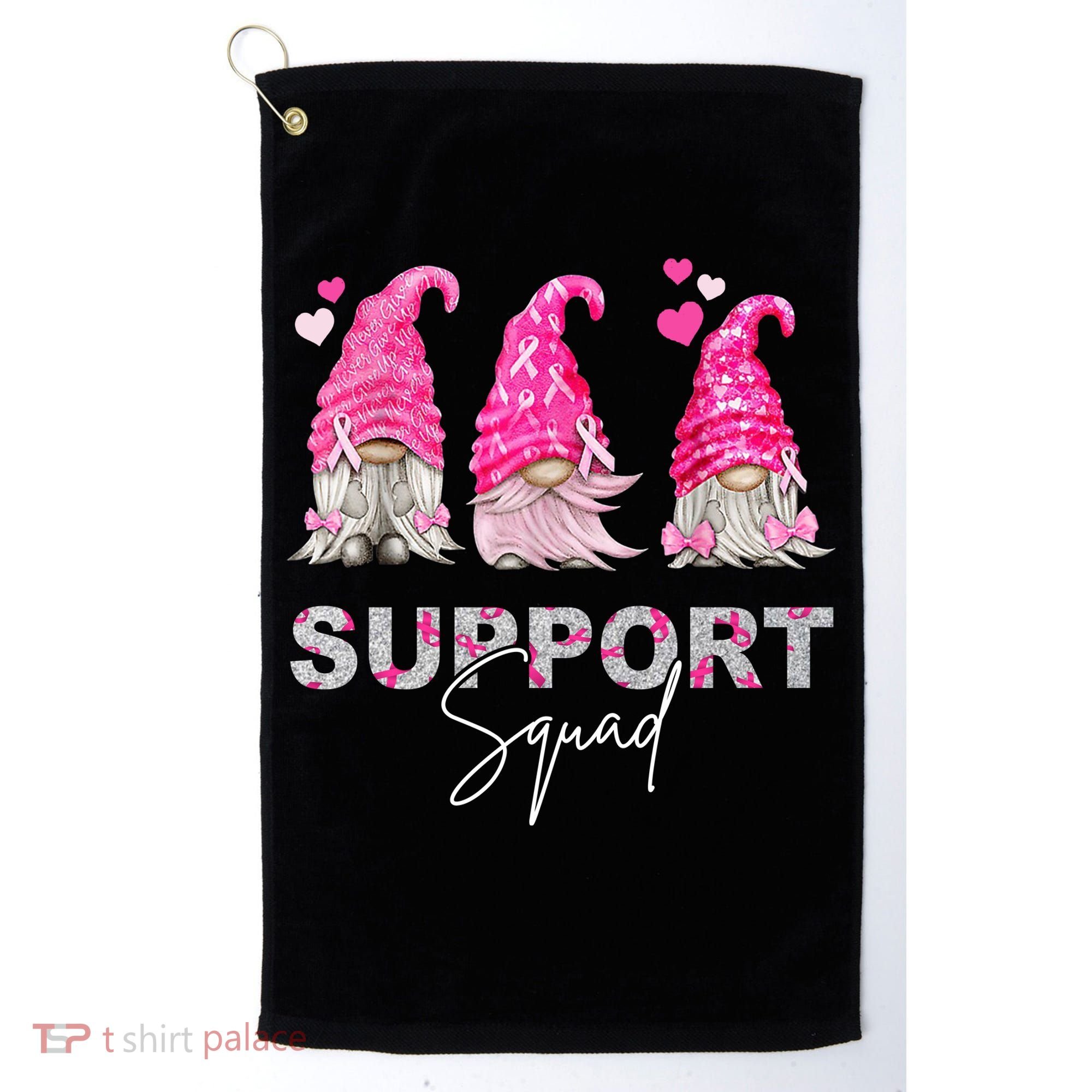 Gnome Support Squad Breast Cancer Golf Towel