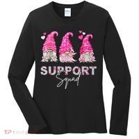 Gnome Support Squad Breast Cancer Women's Long Sleeve Shirt thumb 0