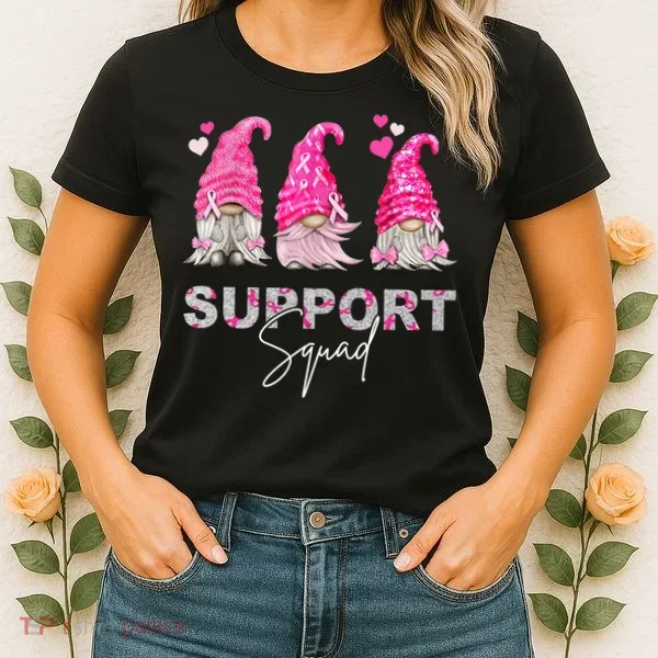 Gnome Support Squad Breast Cancer Women's T-Shirt
