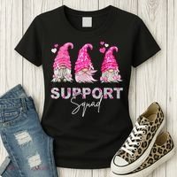 Gnome Support Squad Breast Cancer Women's T-Shirt thumb 3