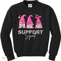 Gnome Support Squad Breast Cancer Kids Sweatshirt thumb 0