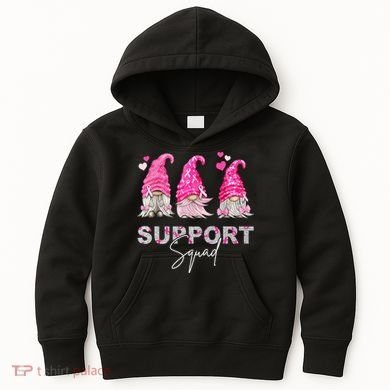 Gnome Support Squad Breast Cancer Kids Hoodie