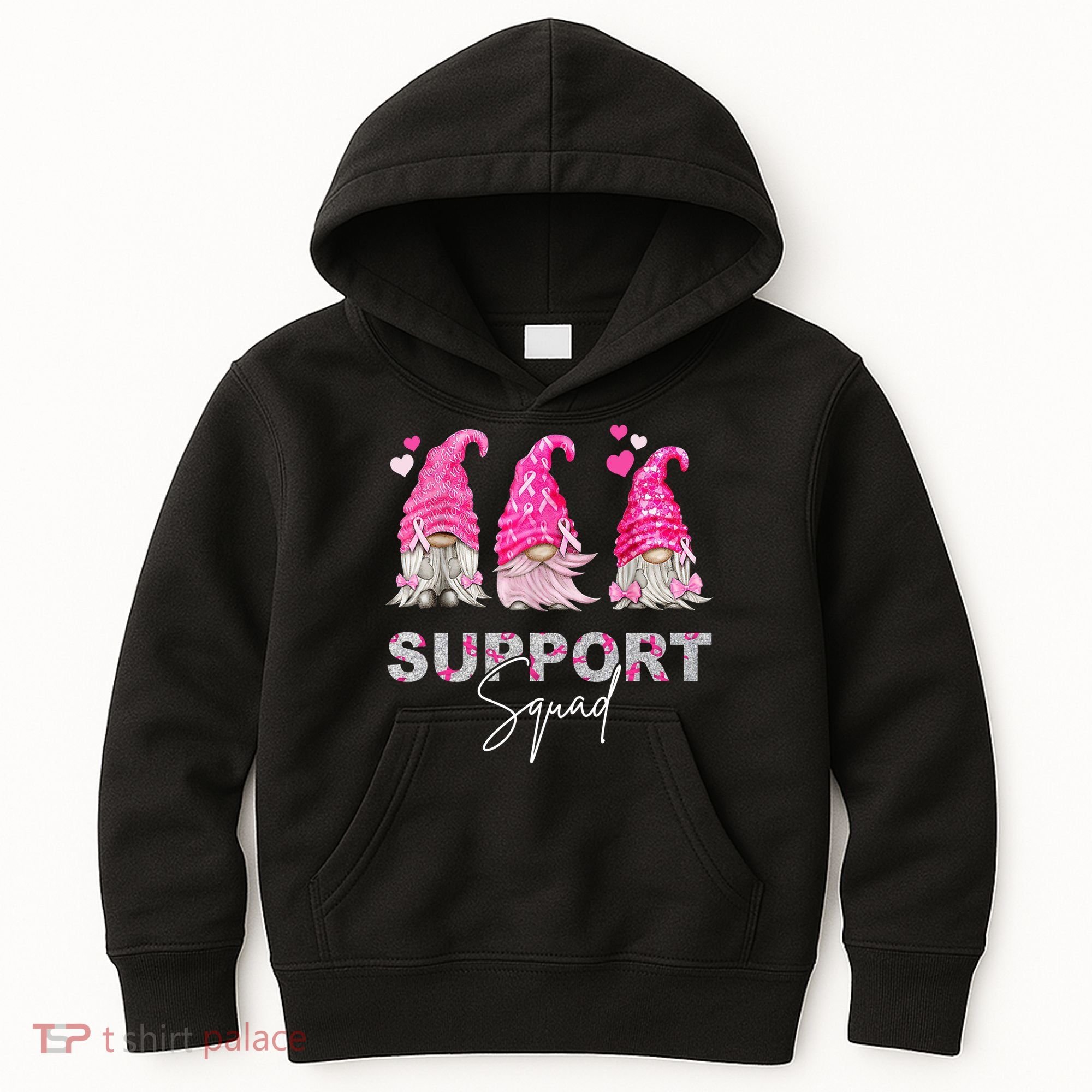 Gnome Support Squad Breast Cancer Kids Hoodie