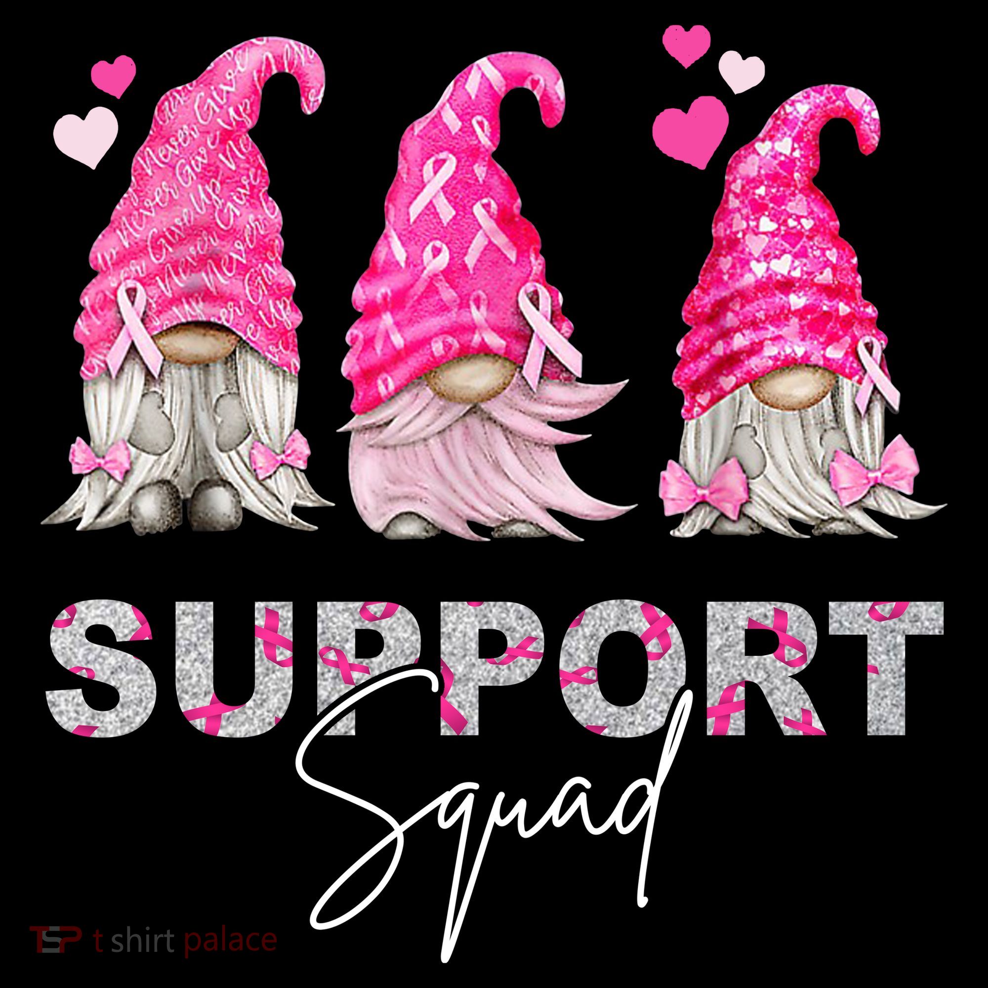 Gnome Support Squad Breast Cancer Kids Long Sleeve Shirt