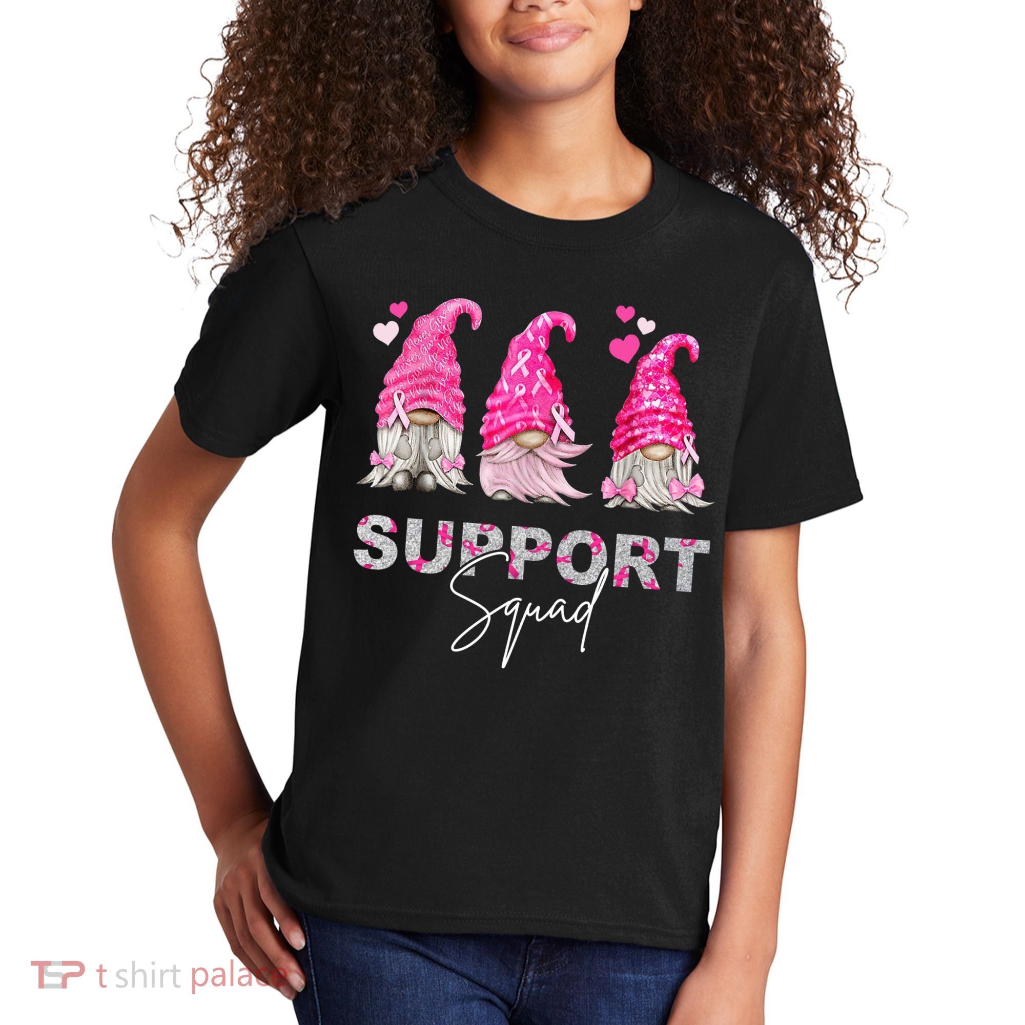 Gnome Support Squad Breast Cancer Kids T-Shirt