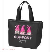 Gnome Support Squad Breast Cancer Tote Bag thumb 3