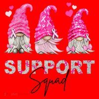 Gnome Support Squad Breast Cancer Santa Hat thumb 1