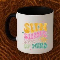Groovy Sunshine State Of Mind Summer Break Vacation Coffee Mug thumb 2