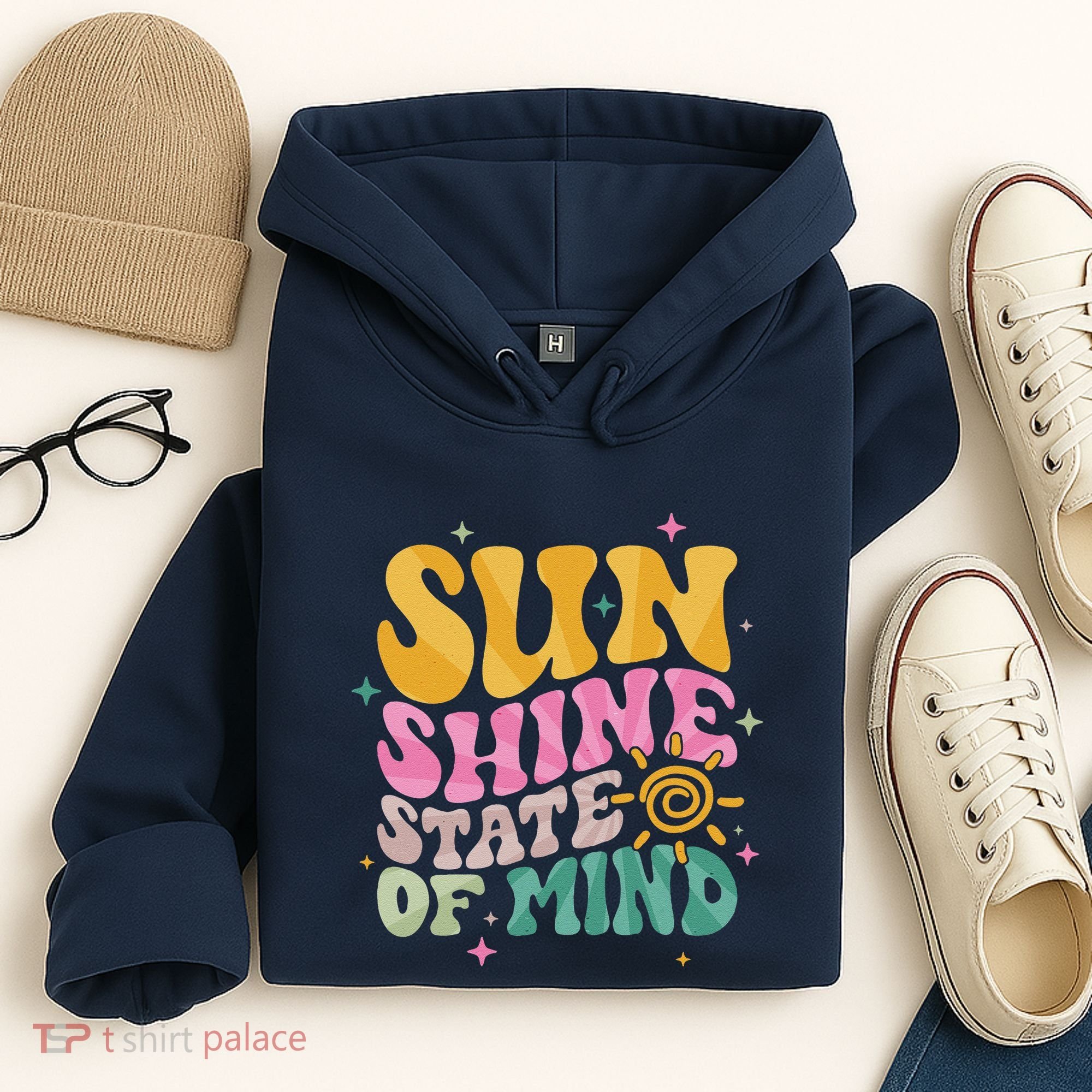 Groovy Sunshine State Of Mind Summer Break Vacation Hoodie