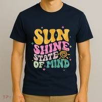 Groovy Sunshine State Of Mind Summer Break Vacation T-Shirt thumb 3