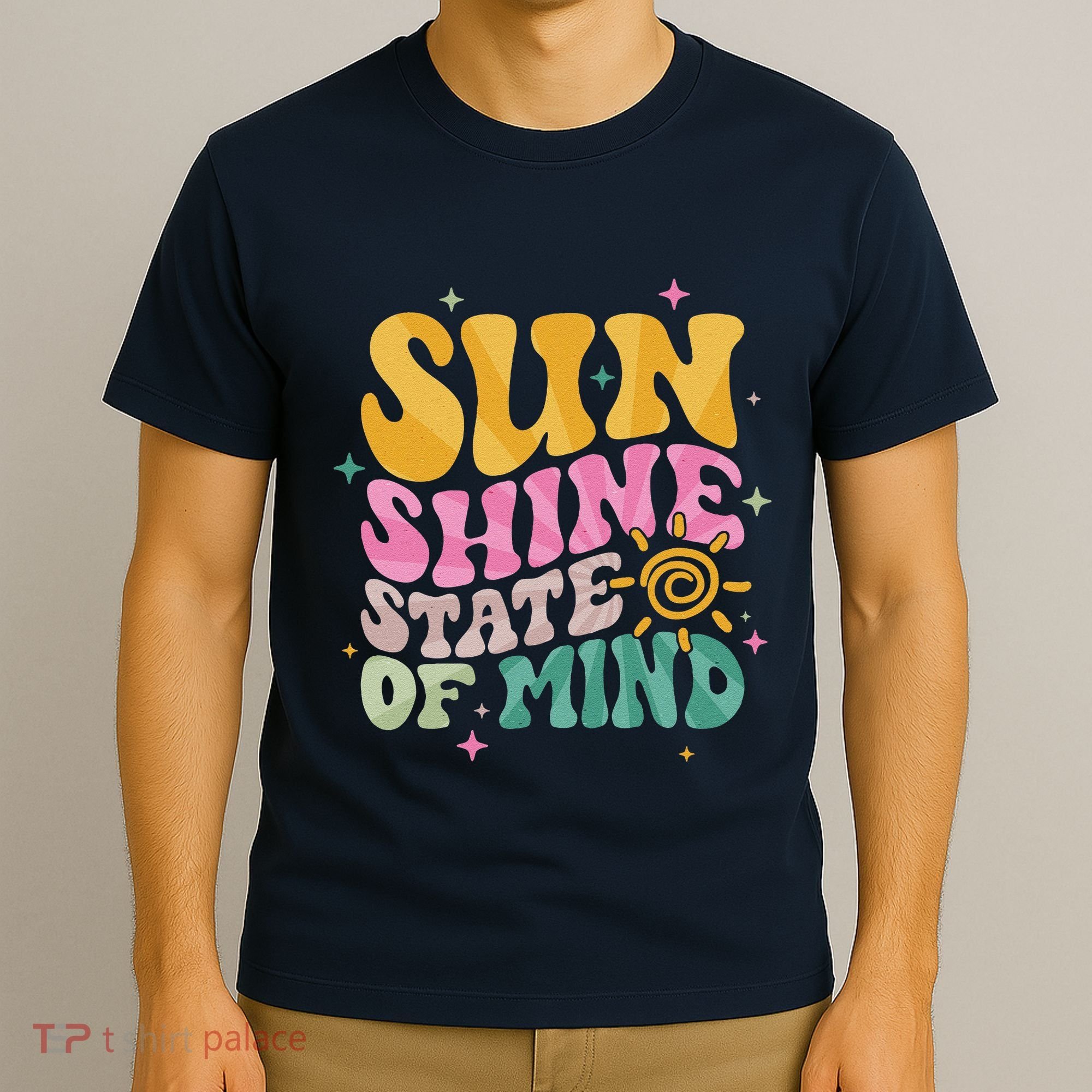Groovy Sunshine State Of Mind Summer Break Vacation T-Shirt