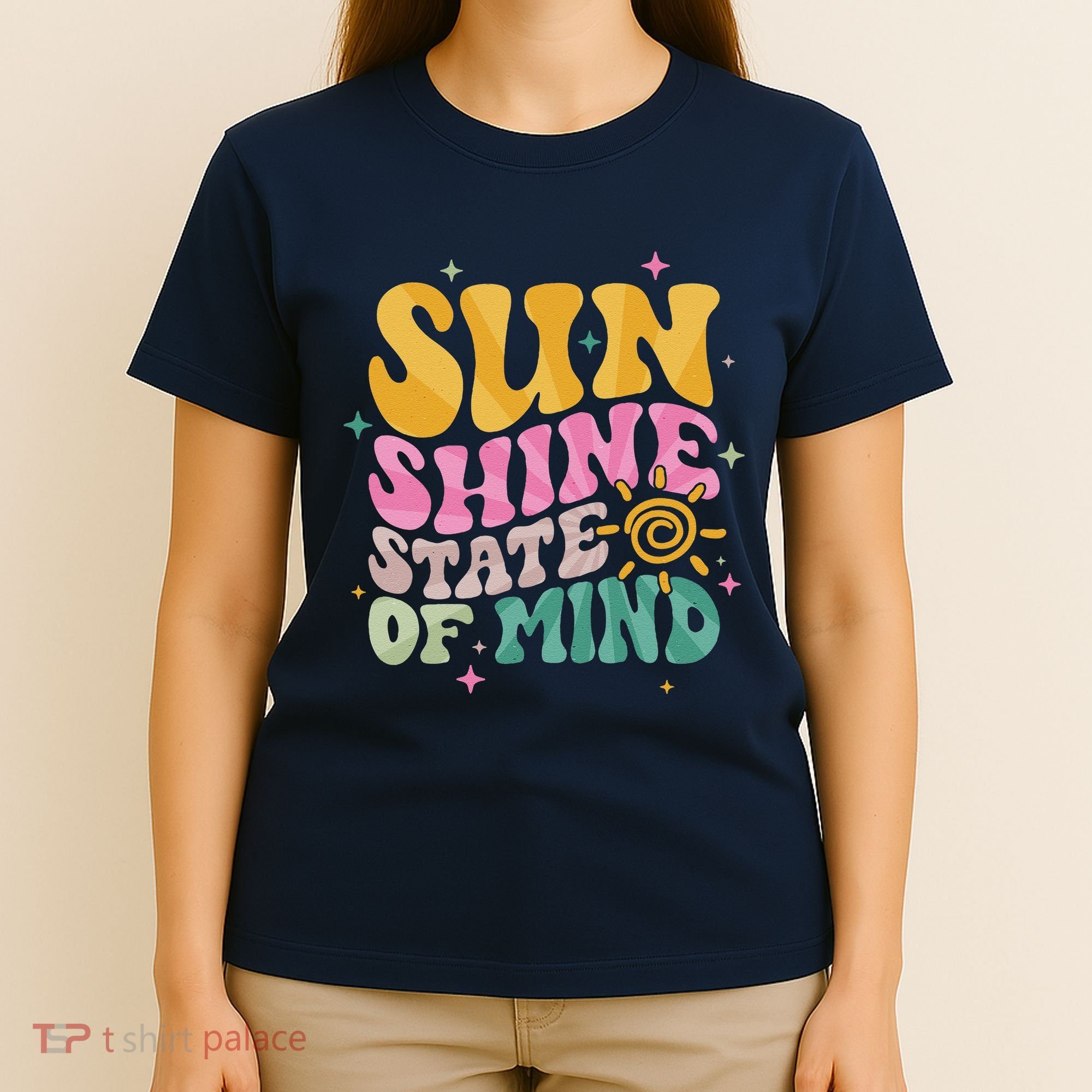 Groovy Sunshine State Of Mind Summer Break Vacation T-Shirt
