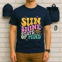 Groovy Sunshine State Of Mind Summer Break Vacation T-Shirt thumb 6