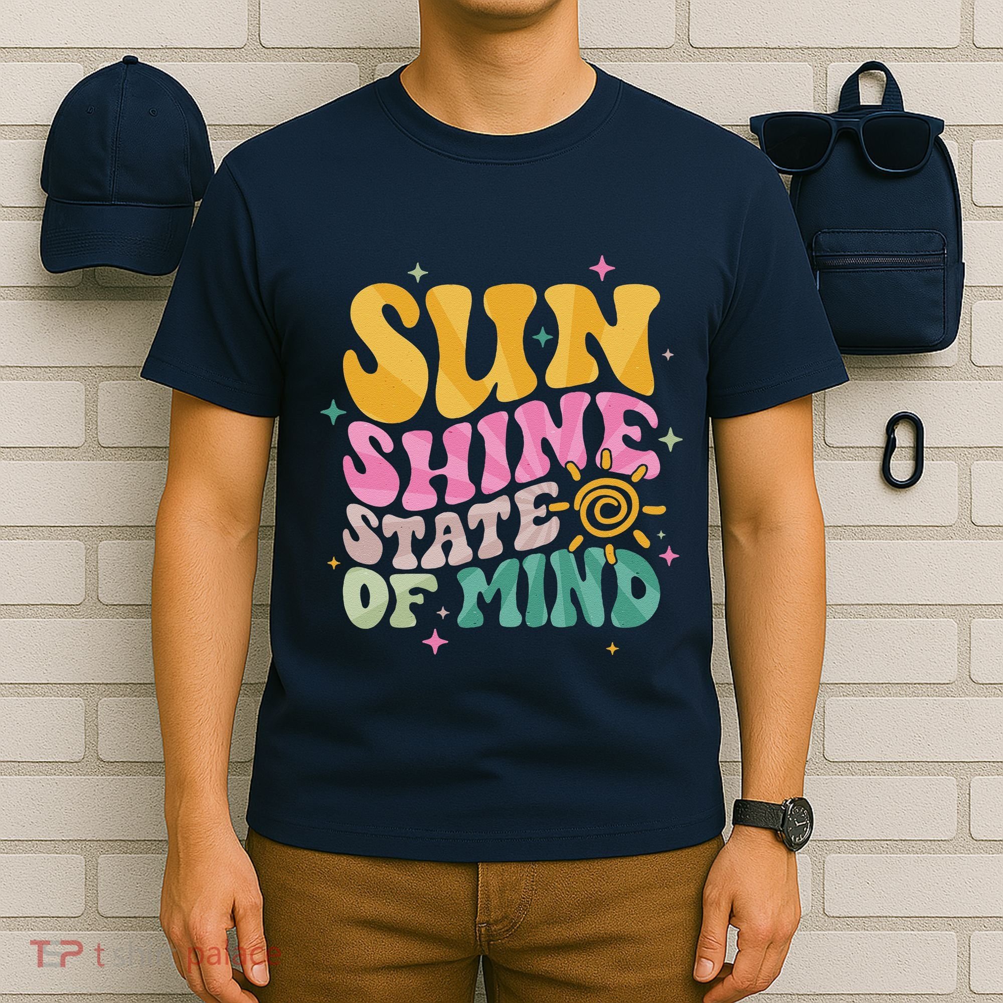 Groovy Sunshine State Of Mind Summer Break Vacation T-Shirt