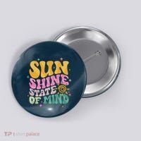 Groovy Sunshine State Of Mind Summer Break Vacation Button thumb 0
