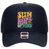 Groovy Sunshine State Of Mind Summer Break Vacation Hat thumb 0