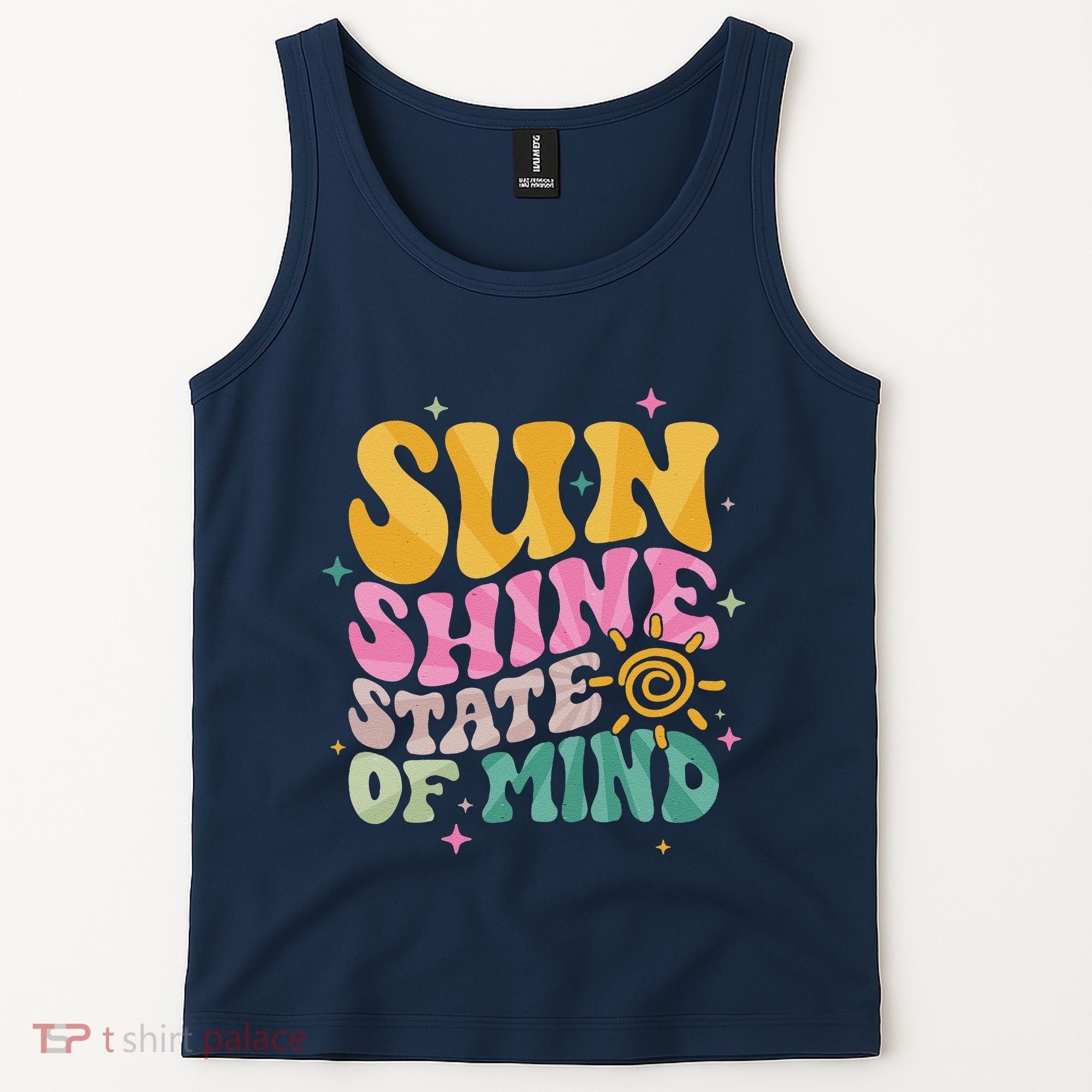 Groovy Sunshine State Of Mind Summer Break Vacation Tank Top