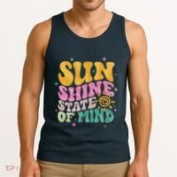 Groovy Sunshine State Of Mind Summer Break Vacation Tank Top thumb 3