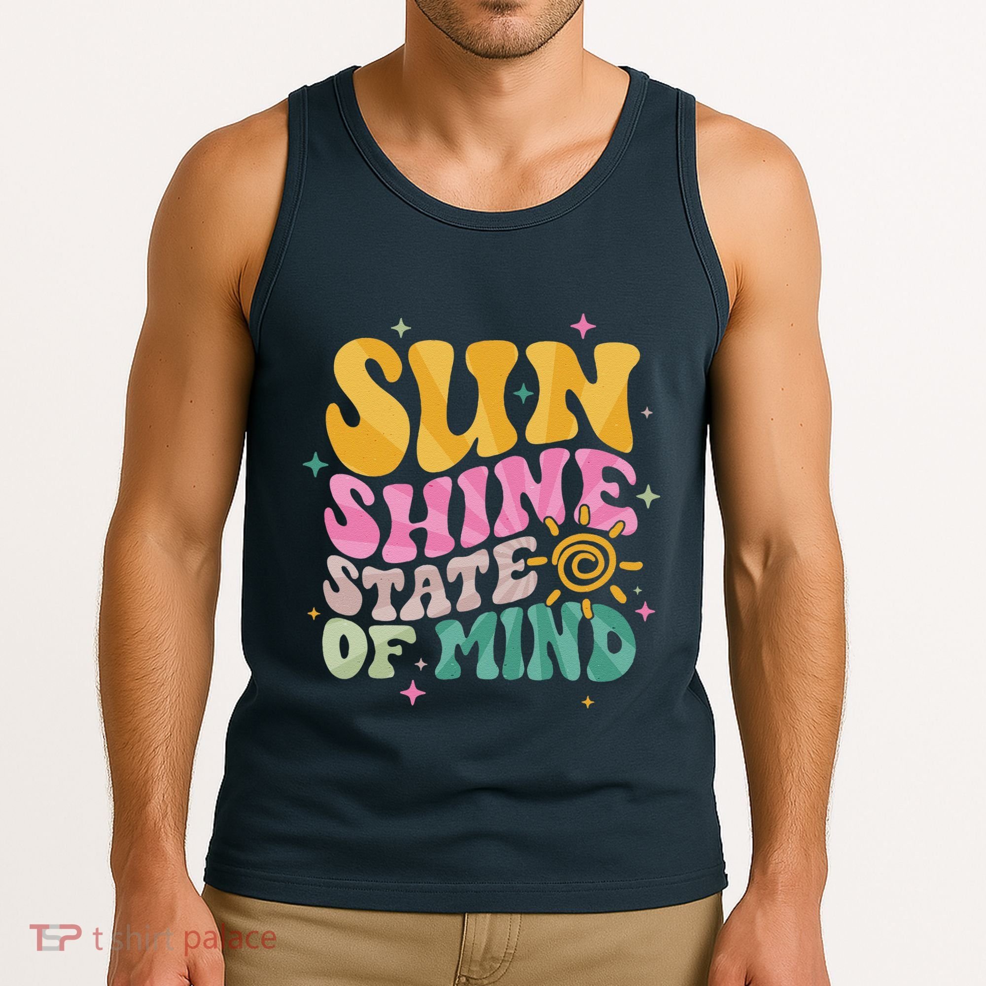 Groovy Sunshine State Of Mind Summer Break Vacation Tank Top