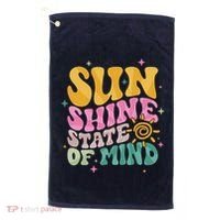 Groovy Sunshine State Of Mind Summer Break Vacation Golf Towel thumb 0