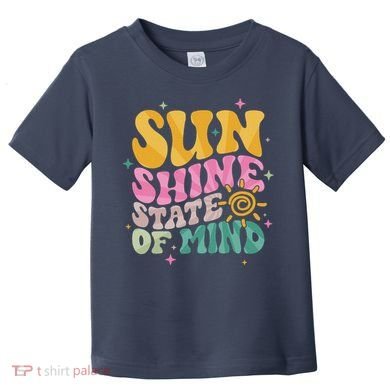 Groovy Sunshine State Of Mind Summer Break Vacation Toddler T-Shirt