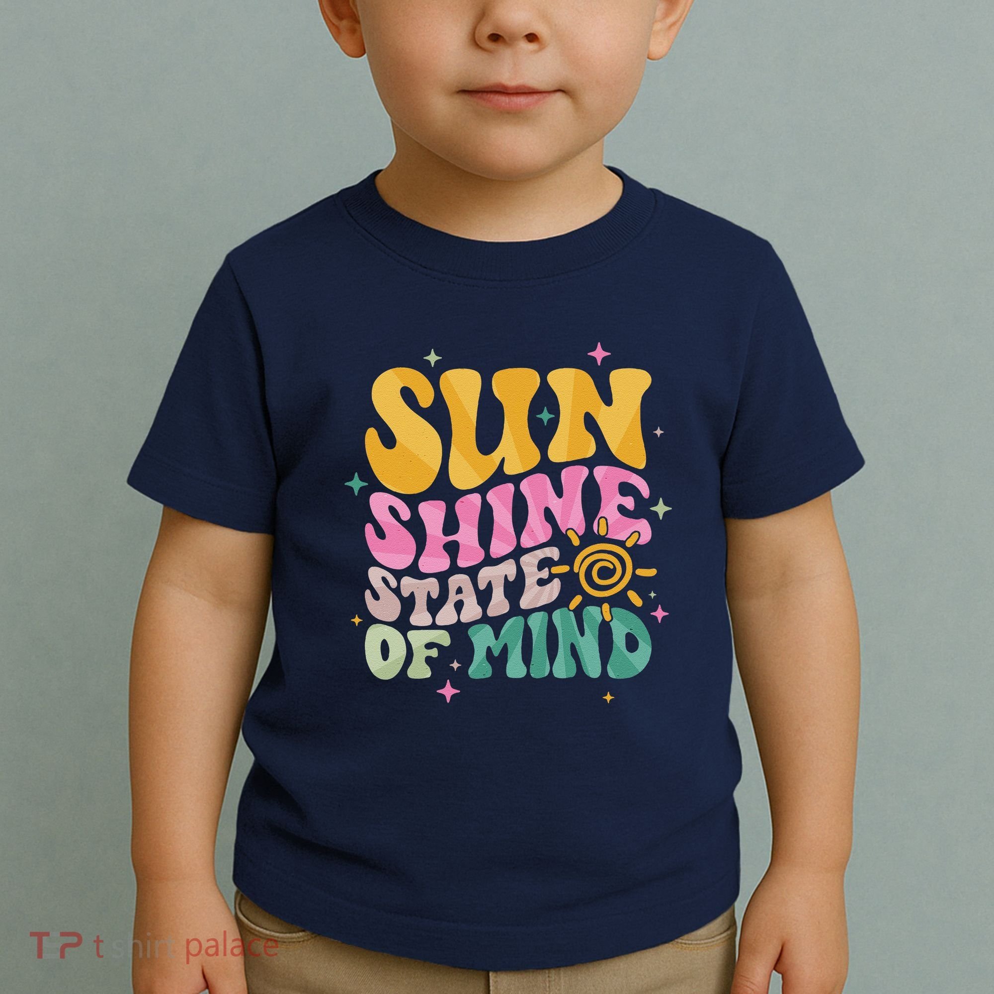 Groovy Sunshine State Of Mind Summer Break Vacation Toddler T-Shirt