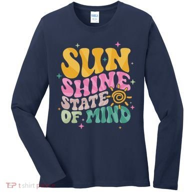 Groovy Sunshine State Of Mind Summer Break Vacation Women's Long Sleeve Shirt