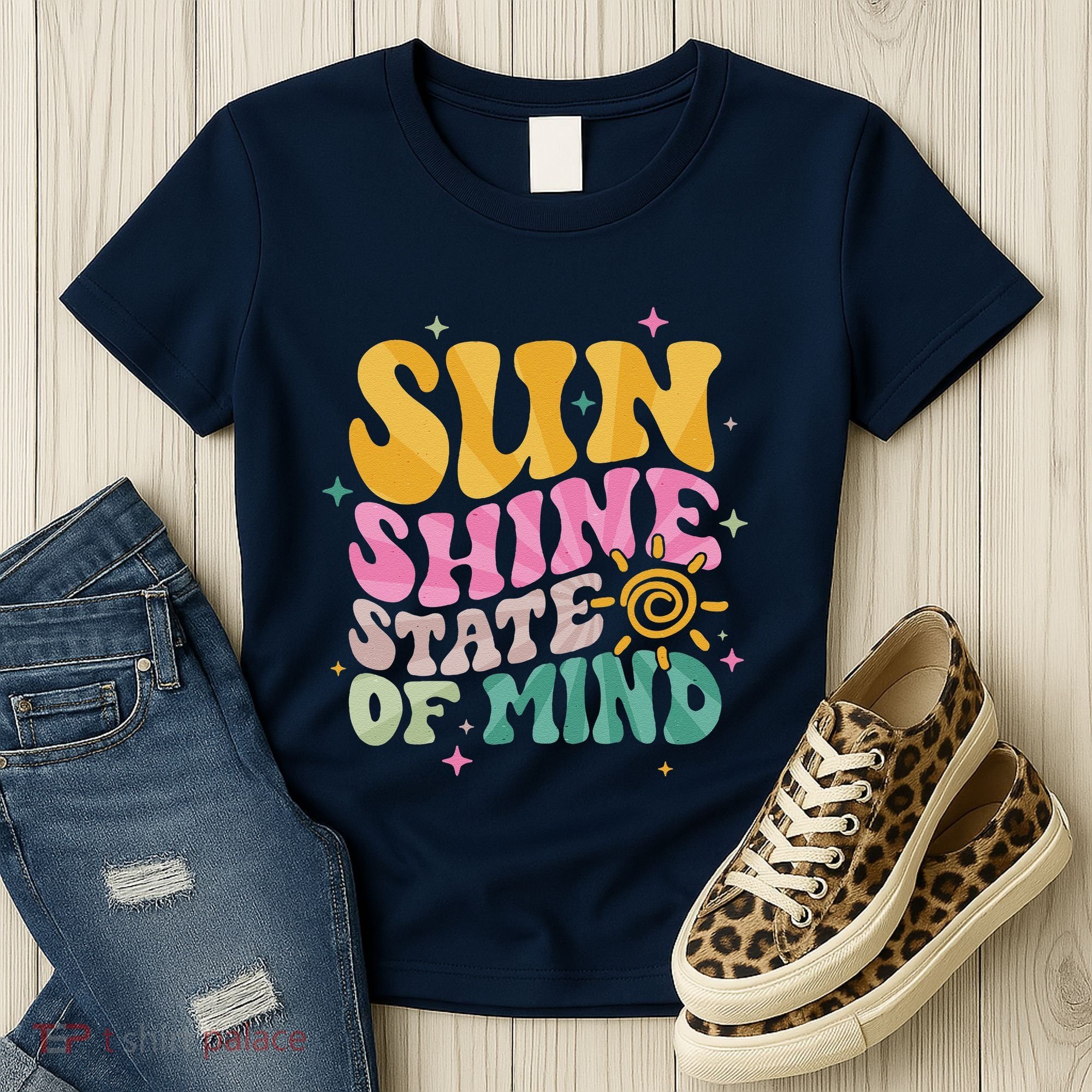 Groovy Sunshine State Of Mind Summer Break Vacation Women's T-Shirt