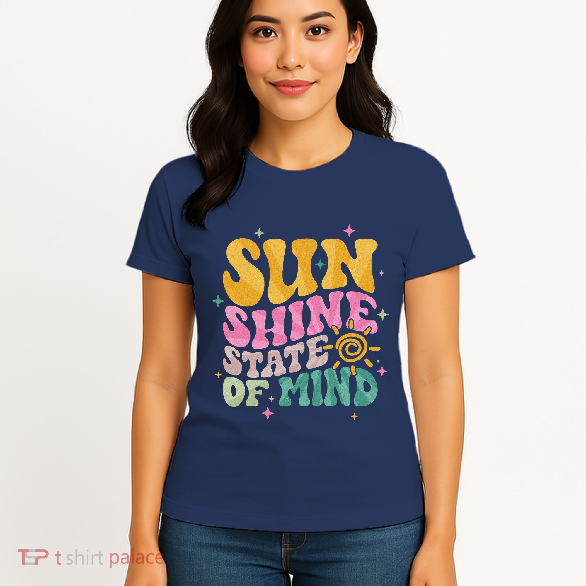 Groovy Sunshine State Of Mind Summer Break Vacation Women's T-Shirt